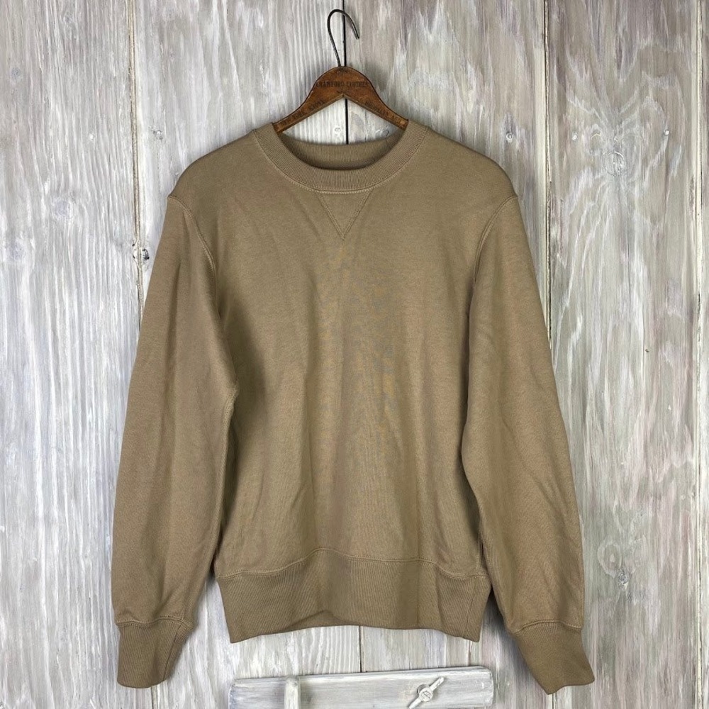 Uniqlo Mens Tan Crewneck Sweatshirt XXS Minimalist Casual‎ Basic Pullover Top
